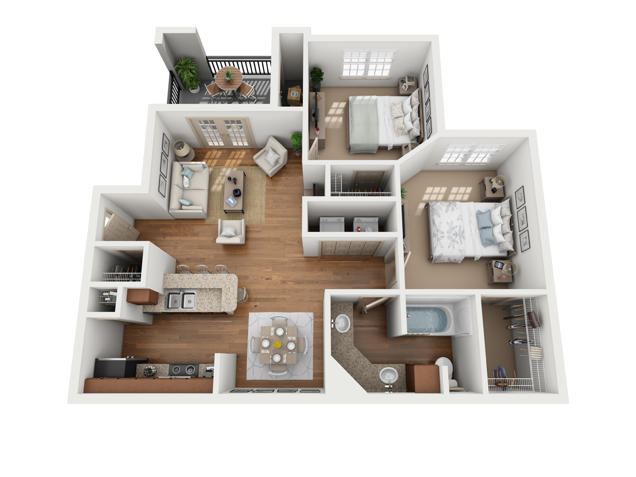 Elm Hollow two bedroom floor plan